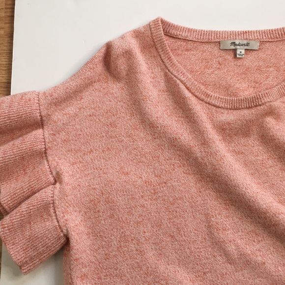 Madewell flutter sleeve pink sweater short sleeve - Picture 5 of 6